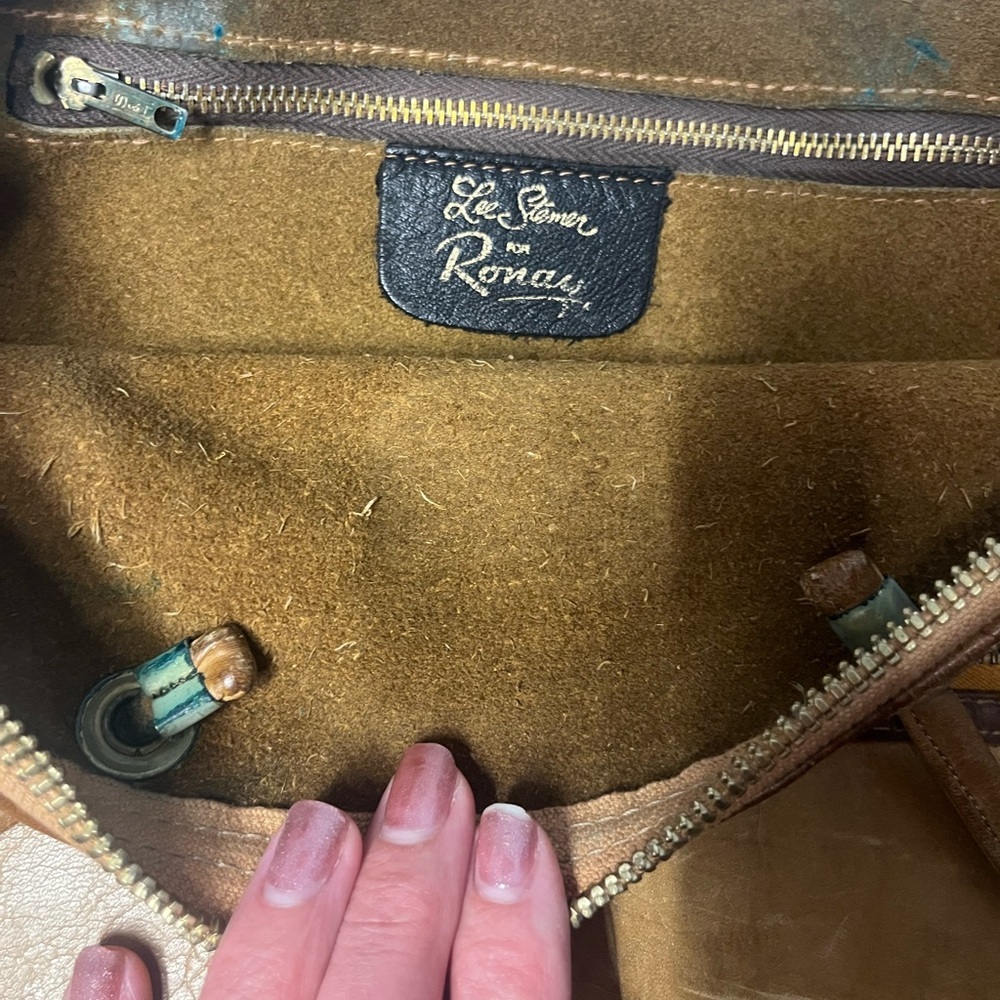 Vintage 1960 Lee Stemer Genuine Leather Saddle Tote Bag - Picture 4 of 7